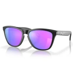 Oakley Frogskins Matte Black Glasses 55 Prizm Violet