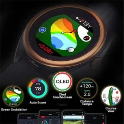 Voice Caddie T8 GPS Watch Black -Golf Essentials Shop GAGPSVCT8B002 3 L