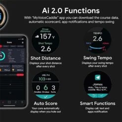 Voice Caddie T8 GPS Watch Black -Golf Essentials Shop GAGPSVCT8B002 5 L