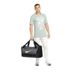 NIKE Brasilia 9.5 Holdall Duffel Bag - Iron Grey / Black / White 11 NIKE Brasilia 9.5 Holdall Duffel Bag - Iron Grey / Black / White -Golf Essentials Shop NIKDH7710026 Grey12