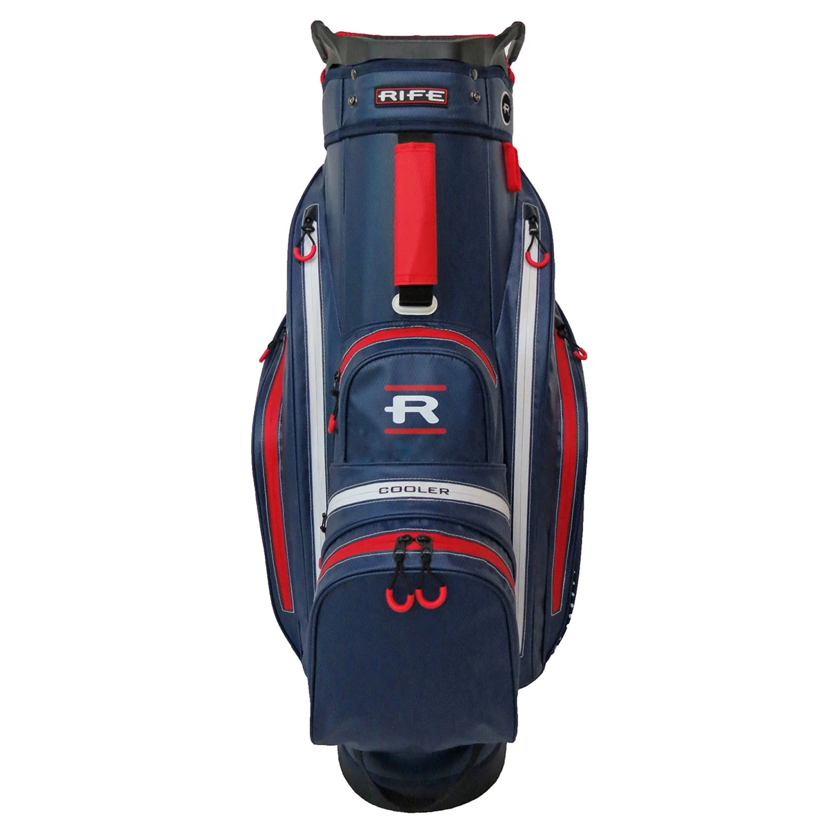 Rife Waterproof Golf Cart Bag - Navy/Red 5 Rife Waterproof Golf Cart Bag - Navy/Red - Image 3