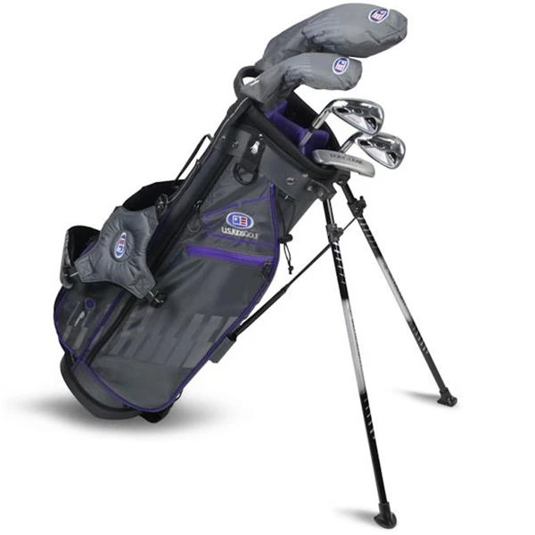 Junior 54" 5 Club Stand Set Left Hand Grey Purple 3 Junior 54" 5 Club Stand Set Left Hand Grey Purple