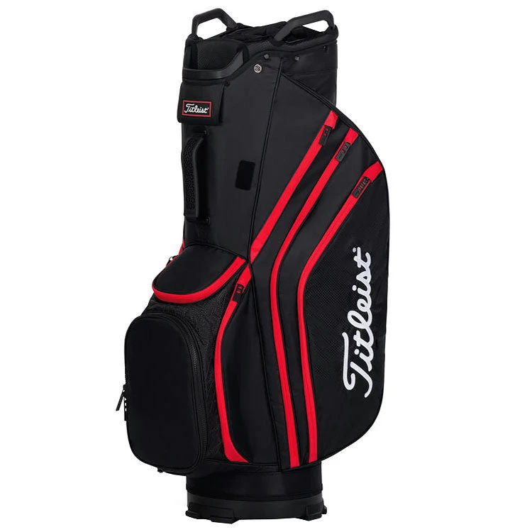 Titleist Cart 14 Lightweight Golf Cart Bag - Black/Black/Red 3 Titleist Cart 14 Lightweight Golf Cart Bag - Black/Black/Red