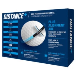 Taylormade Distance+ Golf Balls - White -Golf Essentials Shop distance plus ball white 3