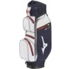 Mizuno BR-DRI Golf Cart Bag - Navy/White 2 Mizuno BR-DRI Golf Cart Bag - Navy/White -Golf Essentials Shop miz br dri cart white navy 1