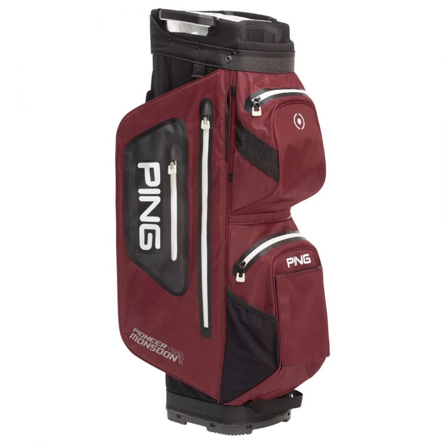 Ping Pioneer Monsoon Golf Cart Bag - Mulberry/Black 3 Ping Pioneer Monsoon Golf Cart Bag - Mulberry/Black