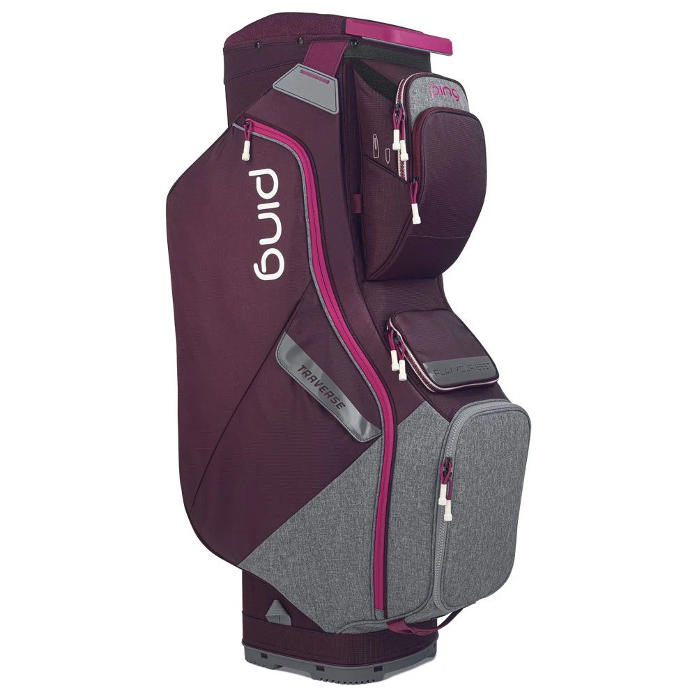 Ping Traverse 214 Golf Cart Bag - Garnet/Heather 3 Ping Traverse 214 Golf Cart Bag - Garnet/Heather