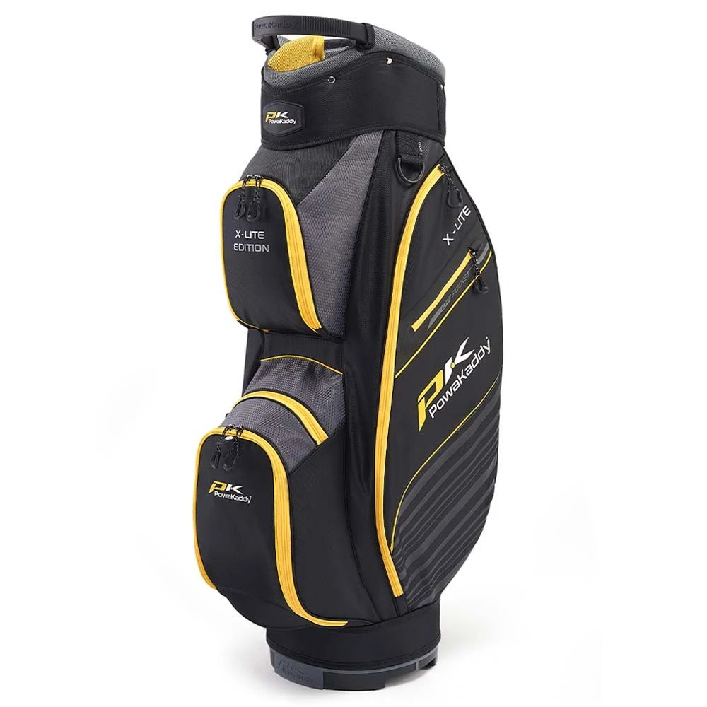 Powakaddy X-Lite Edition Golf Cart Bag - Black/Yellow 3 Powakaddy X-Lite Edition Golf Cart Bag - Black/Yellow