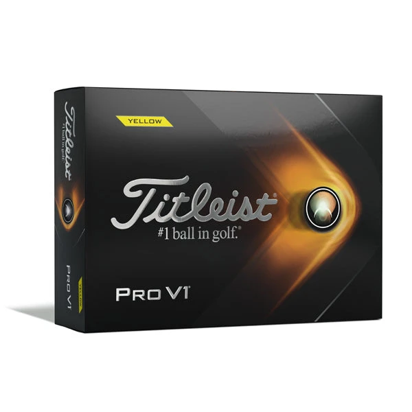 Titleist Pro V1 2021 Golf Balls - Yellow 3 Titleist Pro V1 2021 Golf Balls - Yellow