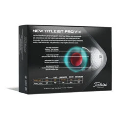 Titleist ProV1X 2021 Golf Balls - White -Golf Essentials Shop prov1x 2021 box back