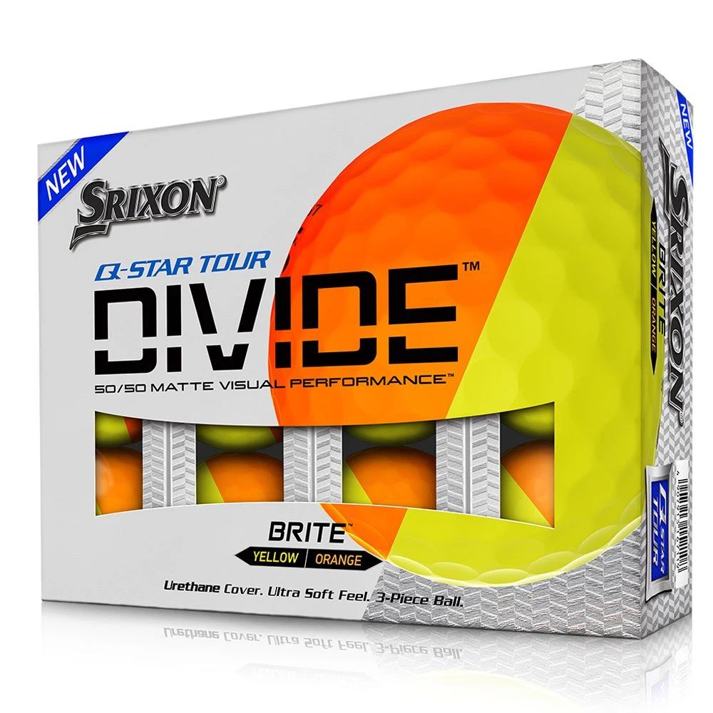 Srixon Q Star Divide Golf Balls - Orange/Yellow 3 Srixon Q Star Divide Golf Balls - Orange/Yellow