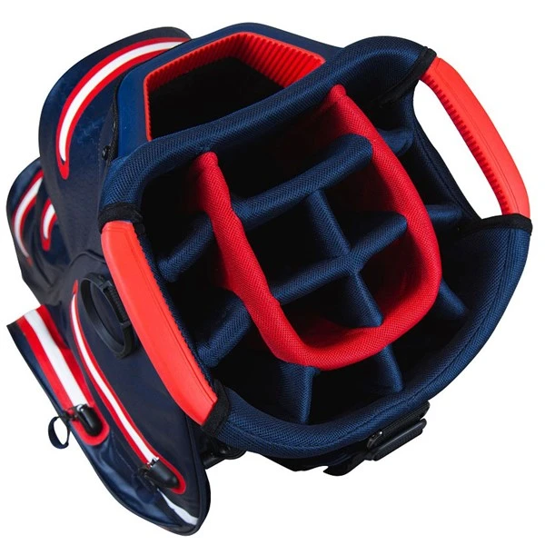 Taylormade 2021 StormDry Waterproof Golf Cart Bag - Navy/Red 4 Taylormade 2021 StormDry Waterproof Golf Cart Bag - Navy/Red - Image 2