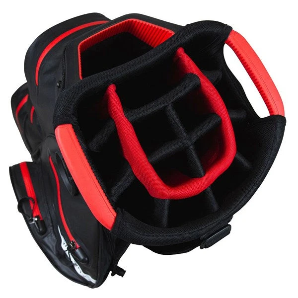 Taylormade 2021 StormDry Waterproof Golf Cart Bag - Black/Red 4 Taylormade 2021 StormDry Waterproof Golf Cart Bag - Black/Red - Image 2