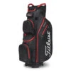 Titleist 2023 Cart 14 Stadry Golf Cart Bag - Black/Black/Red -Golf Essentials Shop titleist cart14 stadry black black red 1