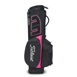 Titleist 2023 Players 4 Golf Stand Bag - Black/Candy -Golf Essentials Shop titleist players 4 golf bag black pink 3