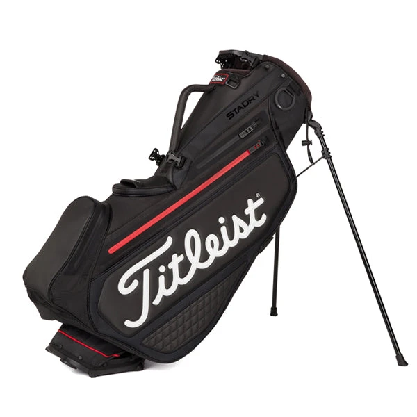 Titleist Jet Black Staff Stadry Golf Stand Bag 3 Titleist Jet Black Staff Stadry Golf Stand Bag