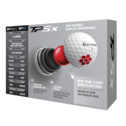 Taylormade TP5x Golf Balls - White -Golf Essentials Shop tp5x back